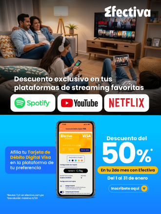 Paga los recibos de tus streamings  y obtén 50% descuento