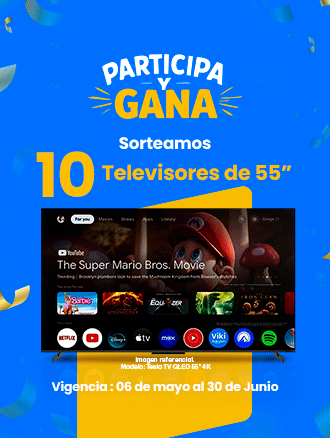 ¡Actualiza tus datos y participa por una de las 10 TVs de 55"!